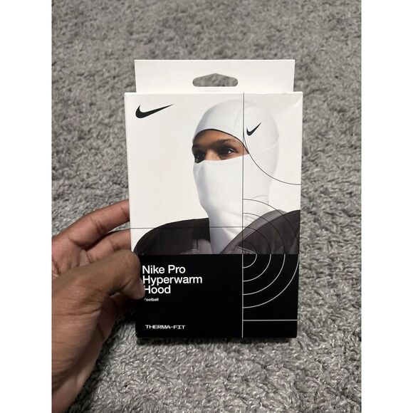Nike Ski Mask Pro Therma-Fit Hood Football Unisex Dri Fit White - Picture 1 of 1